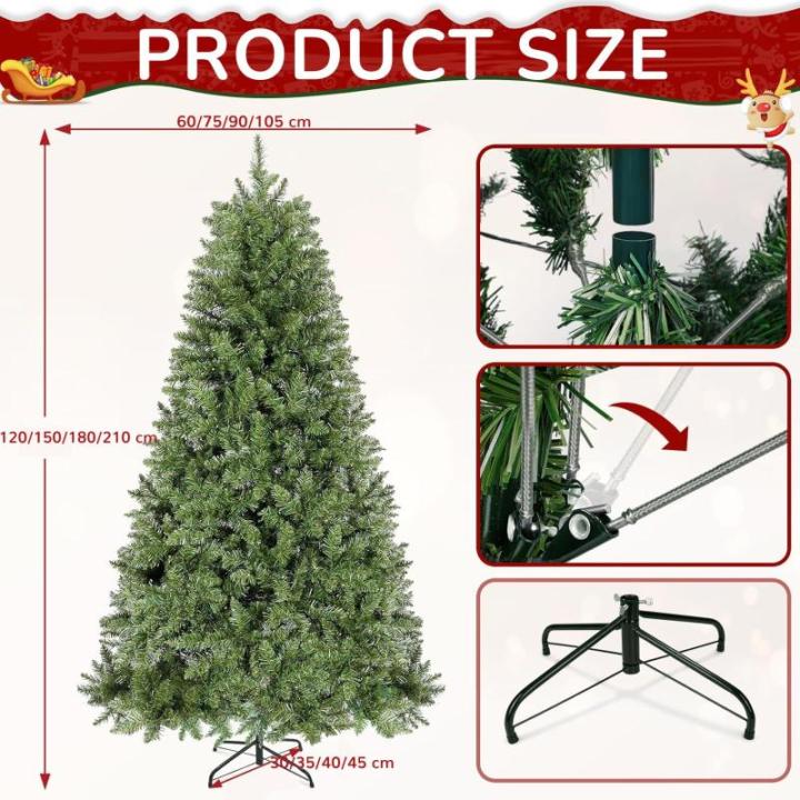 Kerstboom met verlichting, glans, kunstkerstboom met lichtsnoer, kunst-Nordmann-spar inclusief 120 warmwitte ledlampen, 220 takken en metalen standaard, van pvc, 120 cm (h x b)