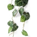 Set van 2 Anthuria-bladslinger, 110 cm, groen-wit