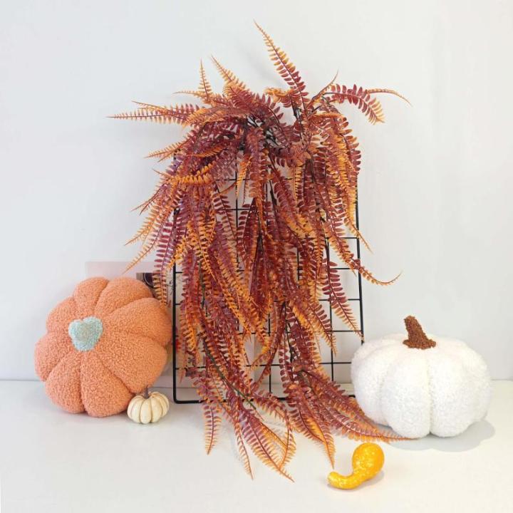 2 stuks , hangende varen, herfst, 80 cm, hangplant, , nep, herfstplanten, plastic planten, hangende herfst, kunstbloemen, ranken voor herfst, binnen, buiten decoratie