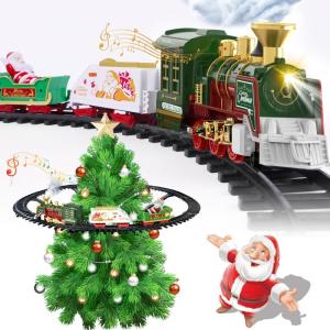 Hanging Christmas Train Set - Kersttrein speelgoed met licht en geluid voor jongens en meisjes, trein speelgoedset rond onder de kerstboom, beste kerstdecoratie voor binnen voor ge