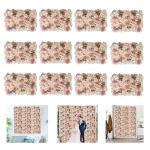 23,62 X 15,75 Zoll Große Künstliche Blumenwand, Künstliche Blumen, Panel Aus Seide, Kunststoff, Floraler Hintergrund, Sichtschutzwände Für Den Außenbereich Innenbereich Hochz