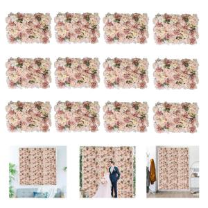 23,62 X 15,75 Zoll Große Künstliche Blumenwand, Künstliche Blumen, Panel Aus Seide, Kunststoff, Floraler Hintergrund, Sichtschutzwände Für Den Außenbereich Innenbereich Hochz