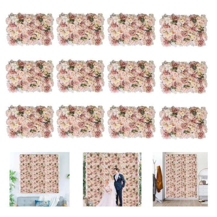 23,62 X 15,75 Zoll Große Künstliche Blumenwand, Künstliche Blumen, Panel Aus Seide, Kunststoff, Floraler Hintergrund, Sichtschutzwände Für Den Außenbereich Innenbereich Hochz