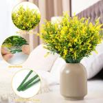 Kunstplanten, in pot, net als echte UV-bestendig, 10 bundels nepbloemen, kunstbalkonplanten, struiken, decoratie, , lavendel voor tafel, huis, tuin, decoratie (jaune)