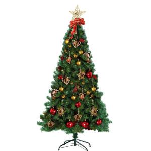 Kunstkerst 180 cm (diameter ca. 105 cm), 1000 takken, vlamvertragend, pvc-dennenboom, kerstboom met snel opbouwsysteem, inclusief kerstboomstandaard, eenvoudige montage, groen