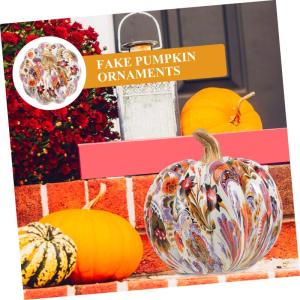 3St gefälschte Kürbisverzierungen Halloween Dekoration Halloween-Dekoration Thanksgiving-Kürbis-Dekor Kürbis-Verzierung bastelsachen dekorativer Kürbis Halloween-Kürbisse Har