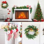 25 stuks kunstdennentakken, groene planten, dennennaalden, kunstmatige dennentakken, knutselaccessoires voor slinger, krans, kerstversiering en woontuindecoratie