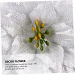14 STK künstliche Blumen weihnachtsglitzerblumen dekorativ silberner Weihnachtsschmuck Rot Hochzeitsdekoration künstliche blüten Weihnachtsdekorationen dekorative Kunstblumen Sp