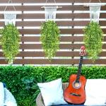 4 stuks , hangende , , plastic groene plant, hangende plastic planten voor binnen en buiten, balkon, bruiloft, tuin, wanddecoratie, bamboebladeren, 80 cm
