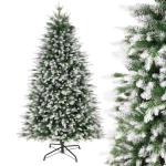 Kunstkerstboom van PE en pvc, 180 cm, met sneeuw, 1000 takuiteinden, eenvoudige montage, metalen gewrichten en inklapbare standaard, kerstboom voor kantoor, thuis, winkel, feest, v