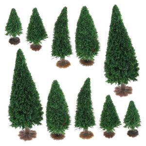 10st Baummodell Miniatur-Weihnachtsbaum Baumfiguren Für Projekte Landschaftsmodellbaum Mikro-landschaftsbaum Landschaftsdekor Künstliche Baumminiatur Mini-obstbäume Plastik