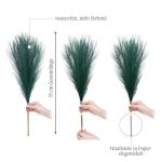 Kunstpampasgras, kleur groen, 5 stelen, 55 cm lengte, kunstmatig pampasgras woonkamer, droogbloemen voor slaapkamer, bruiloft, boho-decoratie