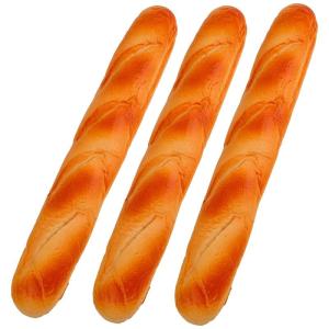, 3 Stück künstliche französische lange Brotsimulation Brot Lebensmittel Modell für Fotografie Prop Display Dekoration