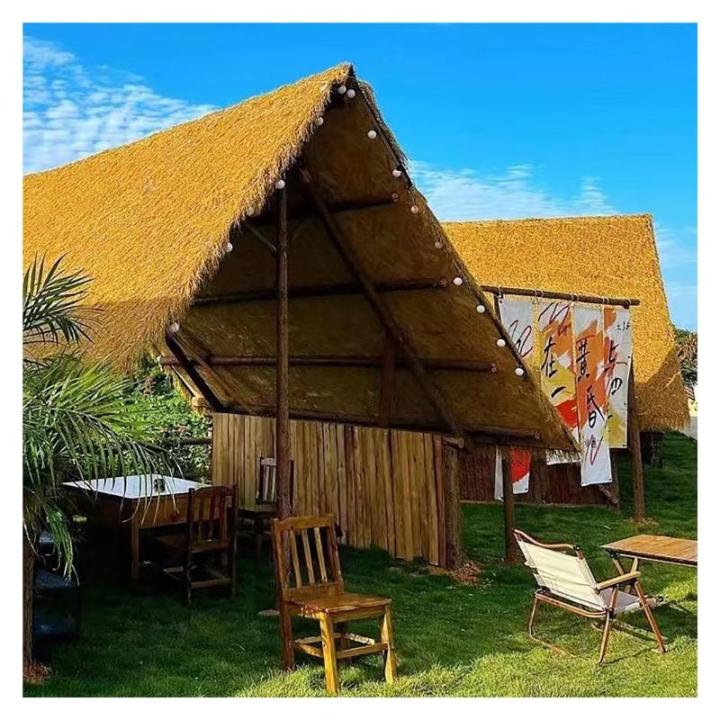Künstliche Strohrolle, Künstliche Palmenstrohrollen, Kunststoff PE Strohdach, Künstlicher Palmdach Paneele, Strohdach Heuballen Für Bar Garten Terrasse Pavillons Hütte Zaun Re