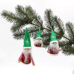 Vilt- / textiel kerstkabouter/kerstmanhulp als boomhanger/hanger in 3-delige set, afmetingen tussen 5 en 12 cm.