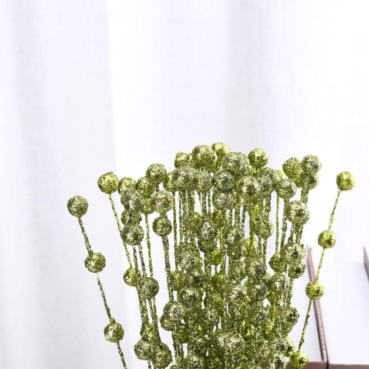 150 Stück Künstliche Weihnachtsbeeren-Picks, Glitzernde Beerenzweige für Winter, Weihnachten, Küche, Party, Tafelaufsatz, Blumendekoration (2)