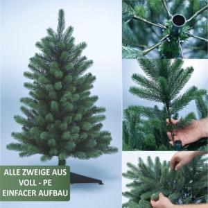Kunstkerstboom van PE, met en zonder ledverlichting