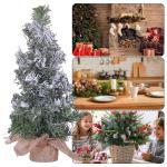 Weihnachtsbaum klein, Weihnachtsdorfbäume, Gefälschter Weihnachtsbaumschmuck, Niedliche Miniatur-Schneebaum-Weihnachtsdekoration, Heimdekoration, Tischdekoration für Wohnzimmer,