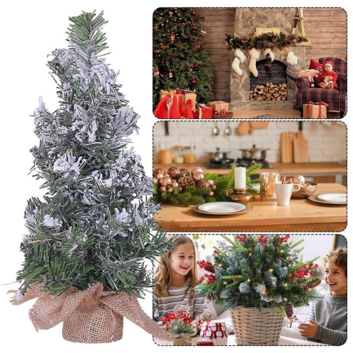 Weihnachtsbaum klein, Weihnachtsdorfbäume, Gefälschter Weihnachtsbaumschmuck, Niedliche Miniatur-Schneebaum-Weihnachtsdekoration, Heimdekoration, Tischdekoration für Wohnzimmer,