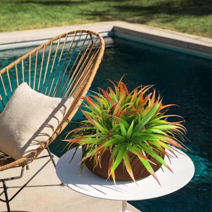 , 6 stuks, 40 cm, gras, , herfst, kunststof planten, binnen en buiten, uv-bestendig, groen kunstgras voor thuis, raam, tuin, terras, pad, veranda, decoratie