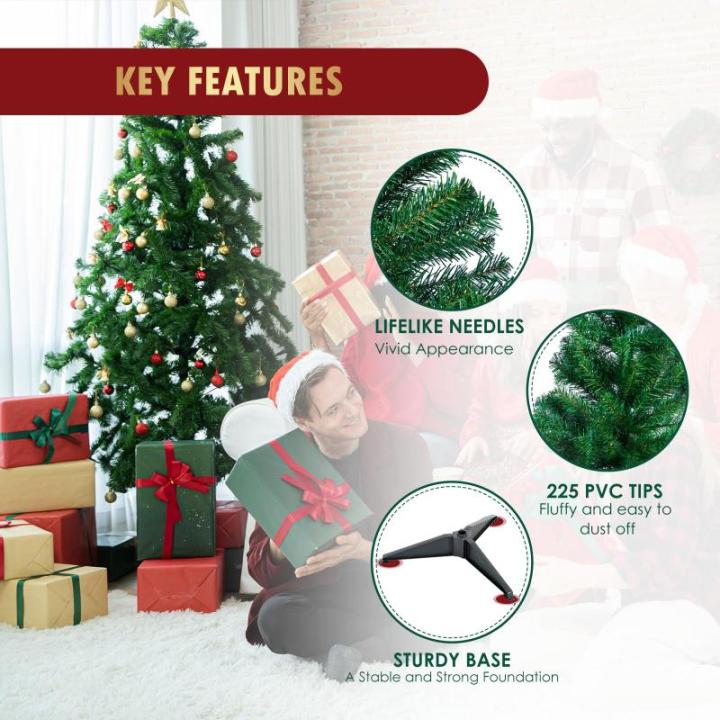 Kunstkerstboom Nordmann-spar 120 cm, 225 takken, dennenboom klein, spuitgieten, groen, Cushhom