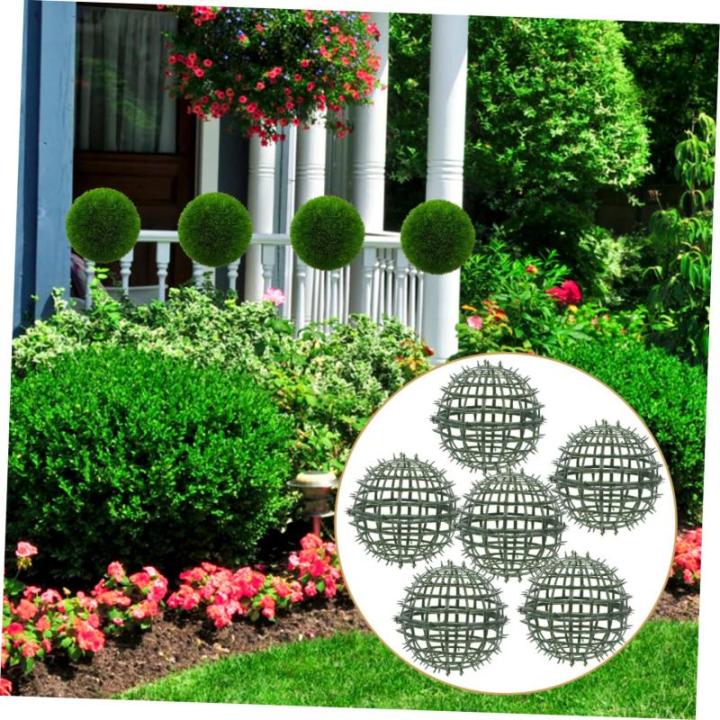 6 Stück Blumenarrangement Buchsbaum Kugel Stützkäfig Party Blumenhalter Hochzeitszubehör Gras Rahmen Kugel Blumenhalter Formschnitt Käfig Rahmen Buchsbaum Kugeln Gras