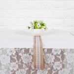 Juteband mit weißer Spitze, rustikaler Stil, Hochzeit, Party, Basteln, Dekoration, 6 Arten (4)