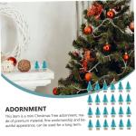 3 Sätze Mini-Weihnachtsbaum Mini-Kiefer Desktop-weihnachtsdekorationen Weihnachtsbaumdeko Weihnachtsbäume Geschmückt Künstlicher Christbaumschmuck Sisal-Seide Blue 24 Stück * 