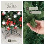 Kunstkerstboom, natuurgetrouwe spuitgiet- en pvc-naalden, flexibele kunstdennentakken, kunstkerstboom met metalen standaard, kerstdecoratie, 230 cm