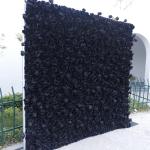 Schwarze Simulations-Rosenwand-Hintergrundwand, Hochdichte 5D-Stoffbasis-Simulations-Blumenwand, Outdoor-Event-Dekoration Für Fotohintergrund Home-Party-Hochzeits-Hintergrund(3.28