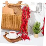 20 STK Chili-Pfeffer-modelldekoration Farbige Schlüsselbänder Künstlich Lebensechte Gemüse-Obst-Girlande Restaurant Gefälschte Paprika Ristras Lebensechtes Pfefferdekor Rot Sc