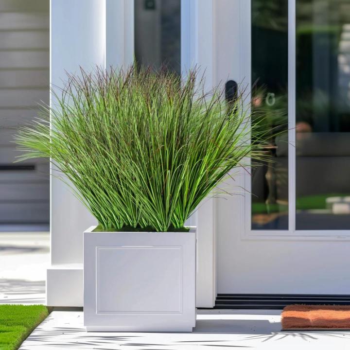 , set van 8 zoals echt kunstgras, kunstgras, tarwegras, groen, outdoor, uv-bestendig, kunstgras voor thuis en tuin