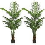 , grote kunstplant, 170 cm, kunstpalm, echt uitziende kunstboom, grote areca palm voor balkon, slaapkamer, kantoor, tuin, bruiloft, feest, decoratie (2 stuks)