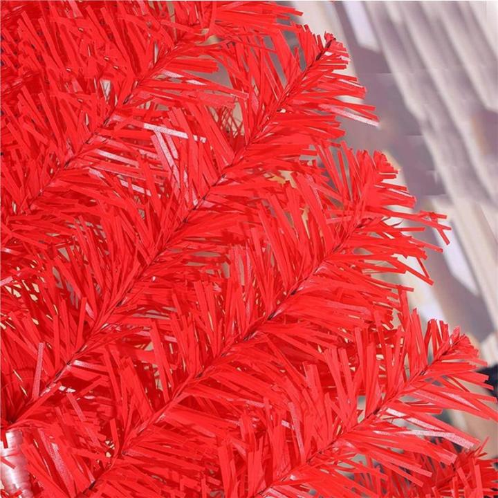 Leichter Tisch-Weihnachtsbaum mit Ständer for kleine Weihnachtsdekoration, PVC-Tannenbaum, Kleiner Weihnachtsbaum, mehrfarbiger künstlicher Weihnachtsbaum(Red,90cm/3ft)
