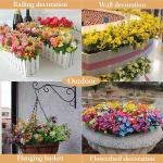 Kunstmatige Nep Zijde Bloemen 6 Bundels Faux Zijde Daisy Wilde Bloemen Groen Struiken Planten Plastic Struiken Indoor Boerderij Outdoor UV Bestand Tuin Planter Decoratie