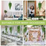 2 stuks kunstmatige hangplanten nep hangende planten, kunstplant groene varen wijnstok plastic wijnstokken nep groen varen perzisch rotan en gras voor slaapkamer accessoires feest 