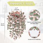 als echt, hangende , 43 cm, decoratieve planten in pot, hangende eucalyptus, plastic planten met hartblad voor slaapkamer, woonkamer, kantoor, deco #2