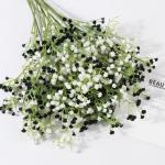 Gypsophila-, 10 stuks Gypsophila-planten, voor bruiloft, bruidsboeket, thuis, knutselen en decoratie (zwart en wit)