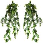 Set van 2 kunstmatige hangende planten in witte potten woonaccessoires nep hangplant kamerplant hangende plant nep plant