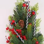 32 stuks kerstsnoepstok hangende ornamenten zwart en witte kerstboom hangende decoraties plastic gedraaide kruk ornamenten voor kerstambachten binnen buiten decor (15 cm geen gaten