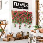 2 stuks kunstmatige rozen bloemen kunstmatige hangende mand plant wijnstok nep zijde hangende bloem voor tuin muur hek bruiloft balkon outdoor indoor huis deur decoratie