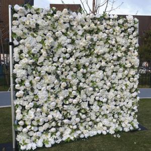 Weiße Pfingstrosen-Blumenwand, Kunstblumen-Hintergrundwand, Blumenarrangement-Blumen-Wandpaneel-Set, Seiden-Hortensie-Rosen-Blumenpaneel Für Fotohintergrund, Home-Party, Hochzeit
