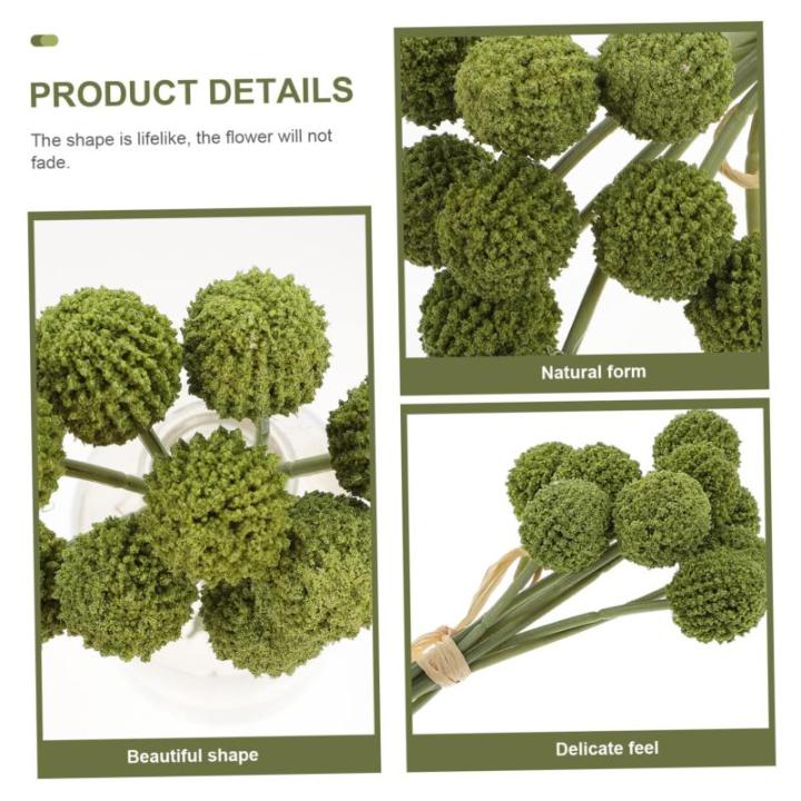 1stk Simulierte Kugelchrysantheme Blumenstrauß Für Die Braut Künstliche Blumen in Großen Mengen Seidenblumenarrangements Chrysanthemensträuße Bulk-vasen Blumensträuße Green