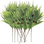 Norfolk-Kieferzweige für Weihnachten, Norfolk-Kiefer, künstliche Weihnachtsstiele, künstliche Weihnachtsgrünpflanzen, Zweige, Fau