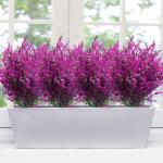 12 bundels kunstlavendel struiken, voor buiten, balkonplanten, weerbestendige uv-bestendige plastic bloemen voor outdoor, binnen, balkon, tuin, balkonbakken, fuchsia