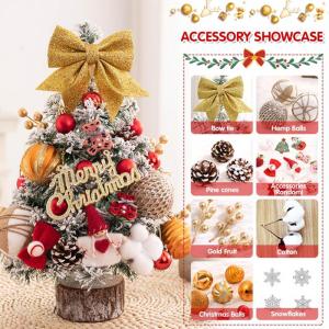 45cm Mini Weihnachtsbaum Kleiner Weihnachtsbaum mit Beleuchtung Weihnachtsdeko LED Künstlicher Weihnachtsbaum Klein Tannenbaum Künstlich Geschmückt Weihnachtsbaum Beleuchtet fü
