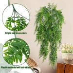 4 stuks 80 cm hangende planten kunstmatige varen groene bladeren groene planten plastic planten Perzische klimplanten voor buiten balkon muur bruiloft tuin decoratie