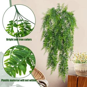 4 stuks 80 cm hangende planten kunstmatige varen groene bladeren groene planten plastic planten Perzische klimplanten voor buiten balkon muur bruiloft tuin decoratie