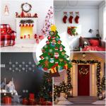 Kid Felt Christmas Tree | Wall Art Decor | Christmas Tree Wall Decor | Felt Christmas Tree | Christmas Tree For Kids Interactive Fun For Children's Rooms, Bedrooms, Dormitories