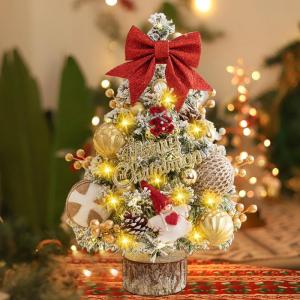 Mini Weihnachtsbaum Kleiner Weihnachtsbaum Mit Beleuchtung LED, Weihnachten Deko Kunst Weihnachtsbaum Mit 30 LED In Warmweiß, Ca. 25 cm Hoch, Schwer Entflammbar Tisch Christbaum K